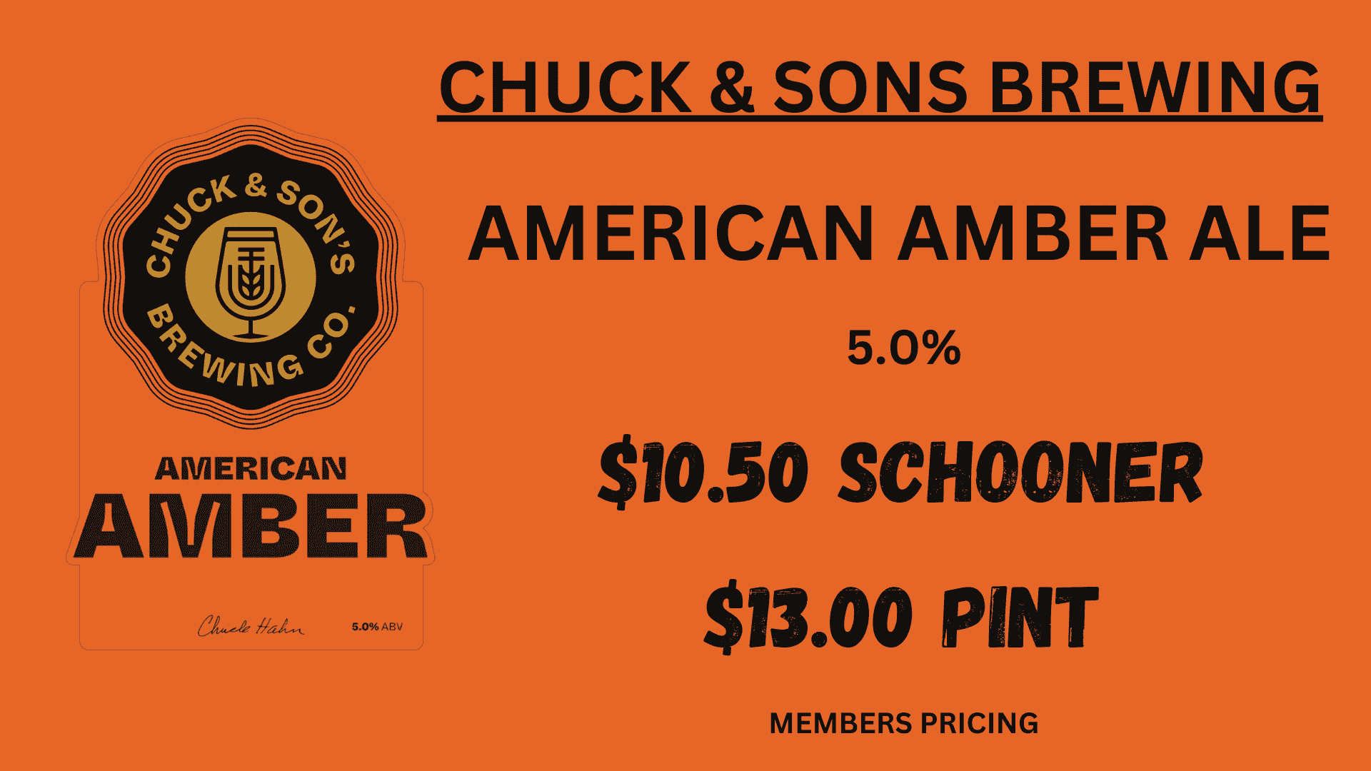 Chuck & Sons American Amber