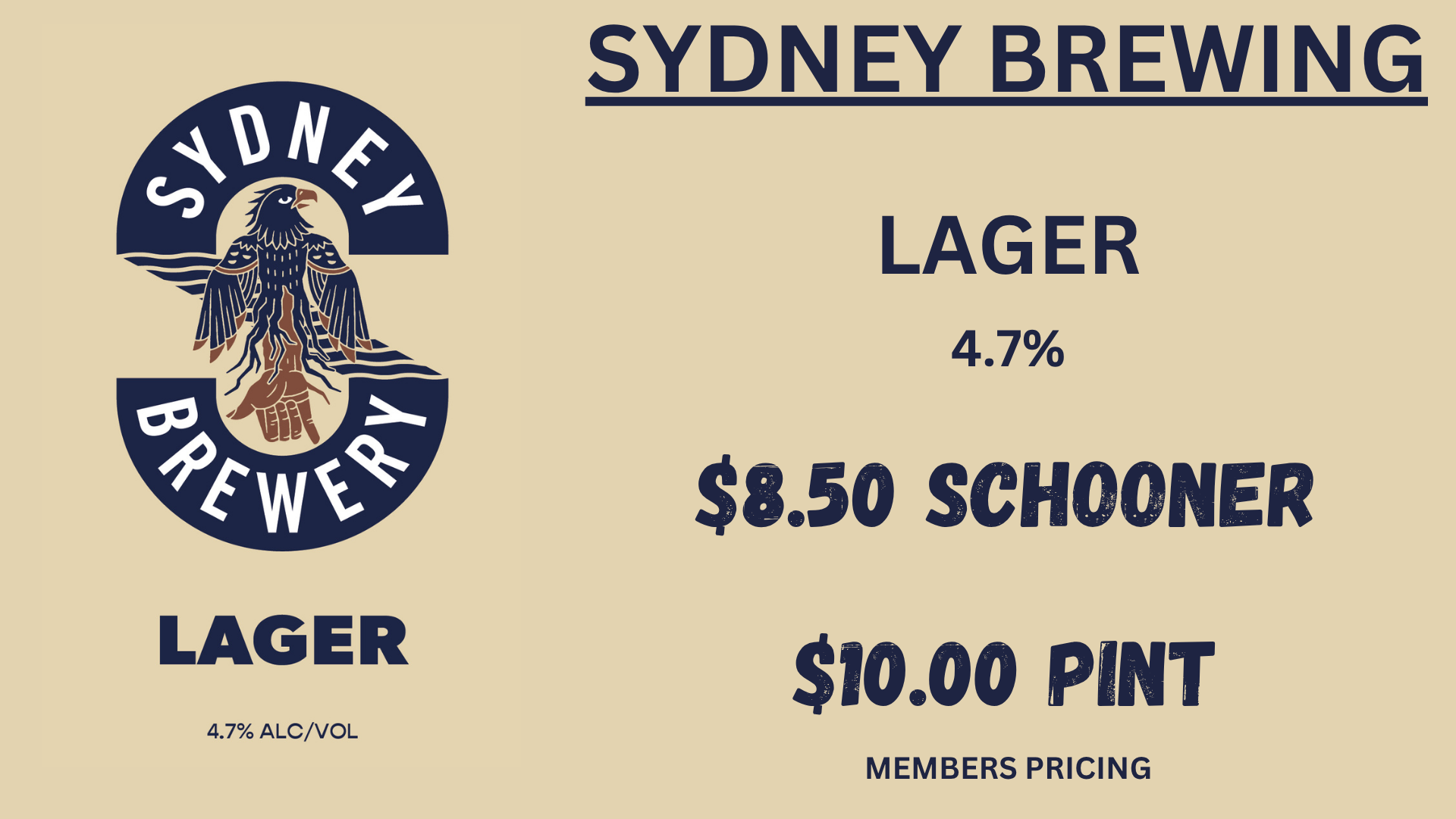 Sydney Brewing Lager