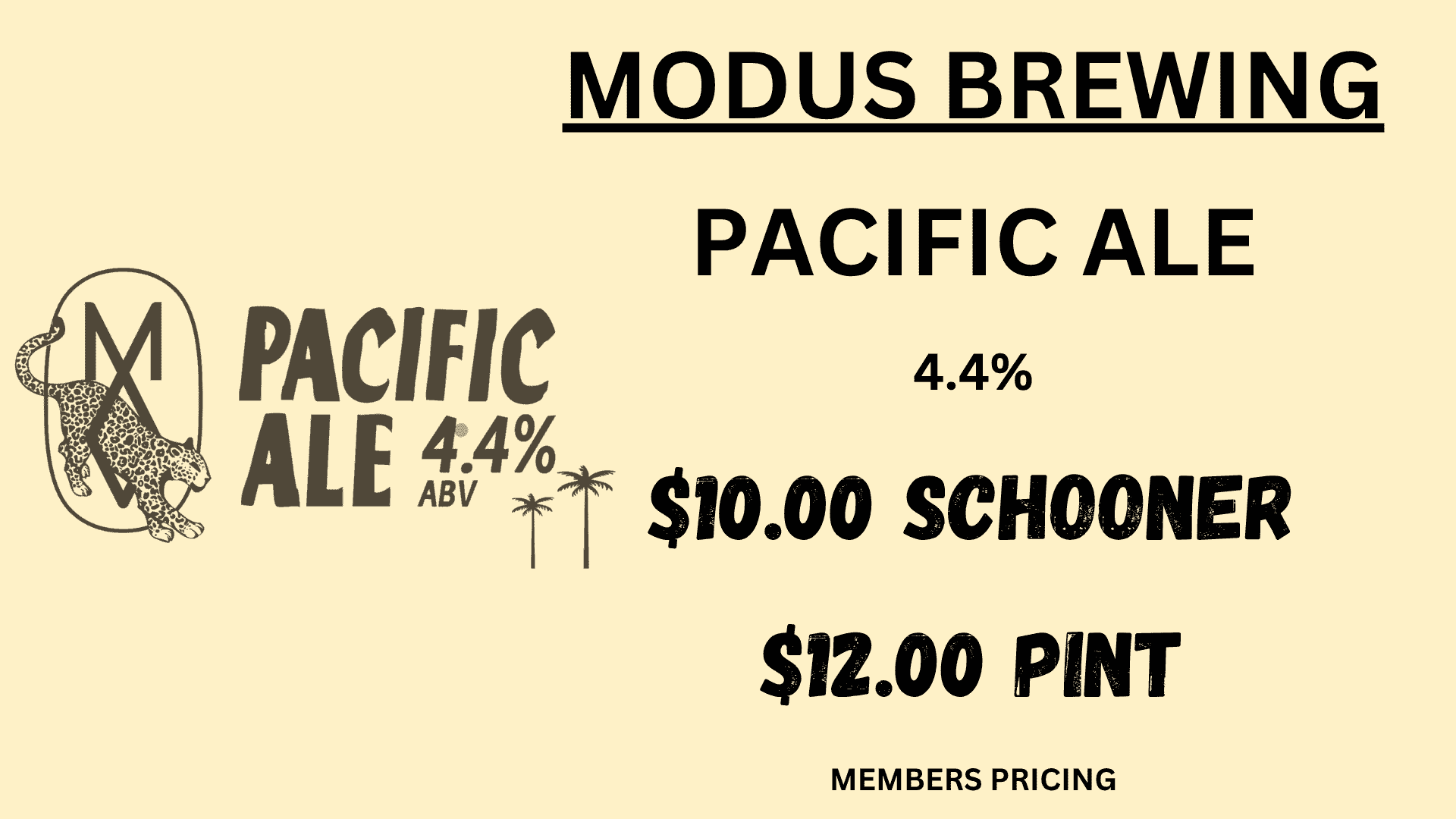 Modus Brewing Pacific Ale