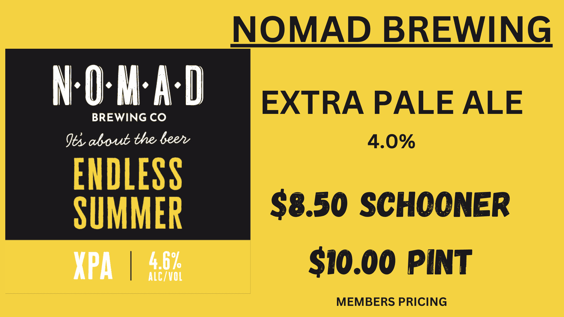 Nomad Brewing Extra Pale Ale