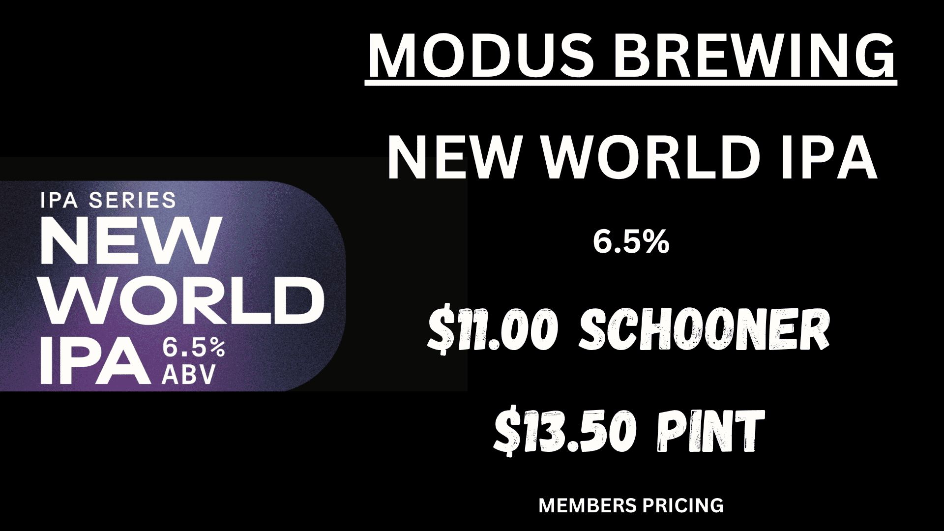 Modus Brewing New World IPA