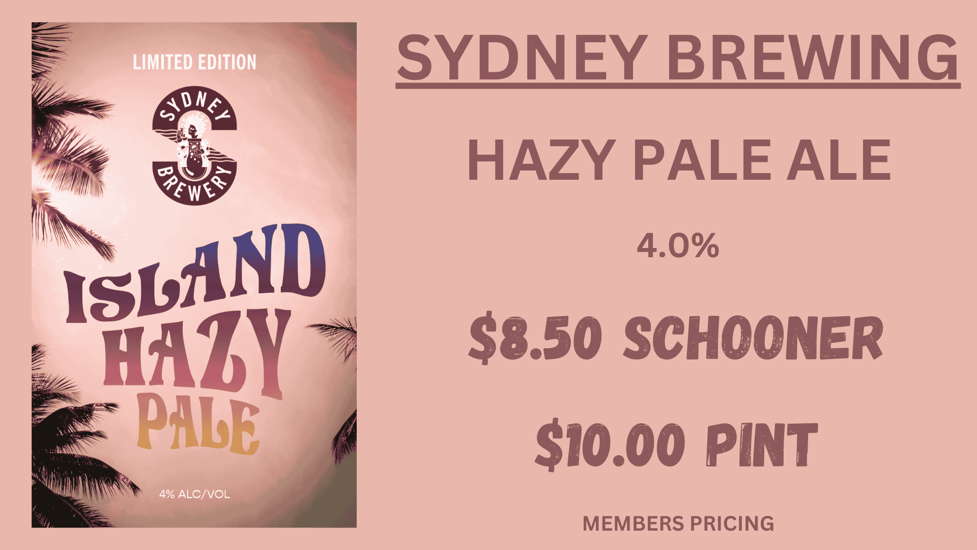 Sydney Brewing Hazy Pale Ale
