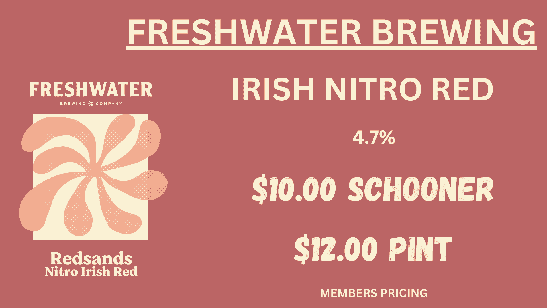 Freshwater Brewing Irish Nitro Red