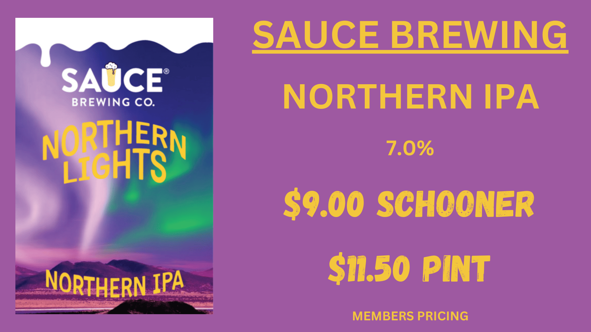 Sauce Brewing Northern IPA