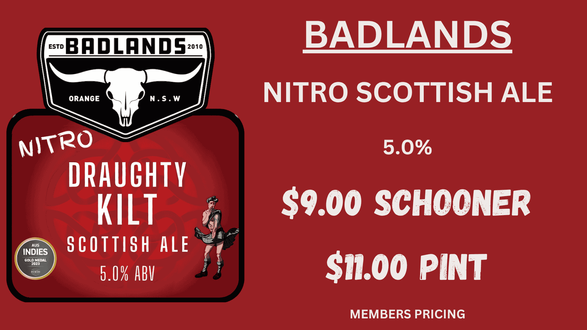 Badlands Nitro Scottish Ale